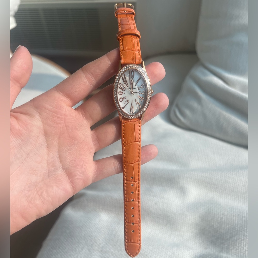 Hermes style watch in orange